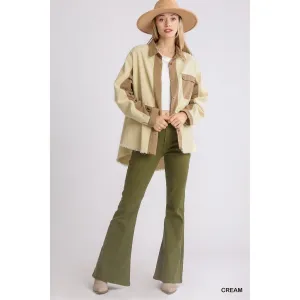 Corduroy Collared Button Down Jacket