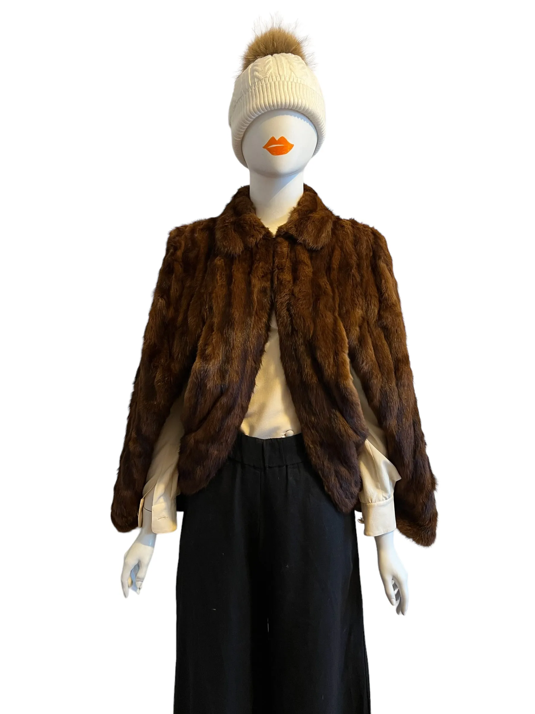 Cropped Coat Cape