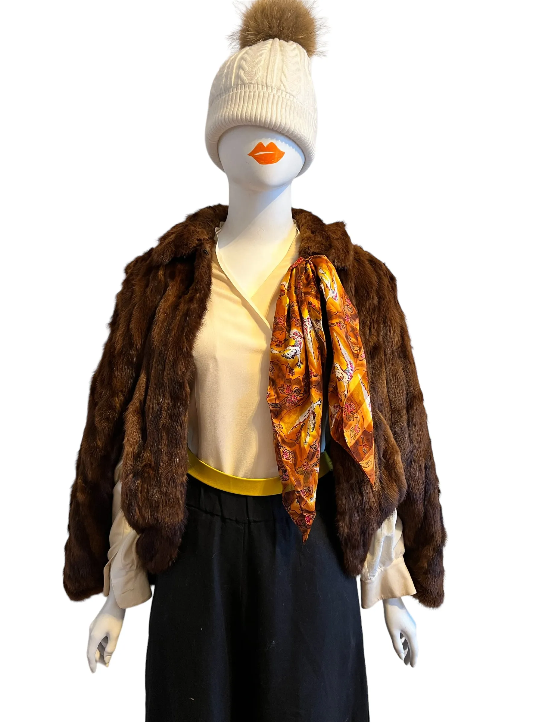 Cropped Coat Cape