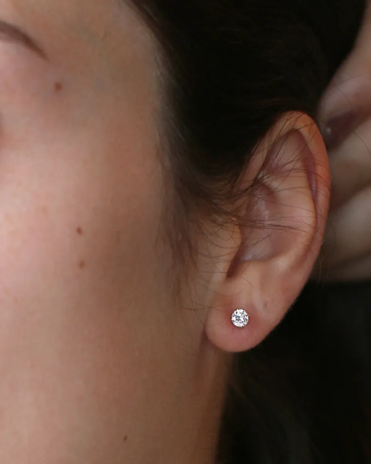 CZ Stud Earrings 14k Gold Filled