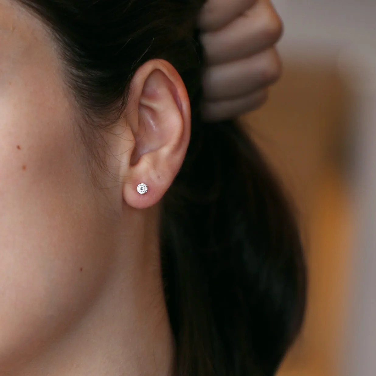 CZ Stud Earrings 14k Gold Filled