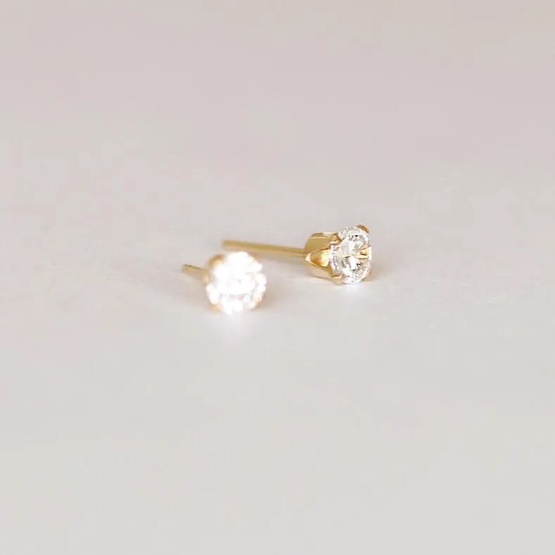 CZ Stud Earrings 14k Gold Filled