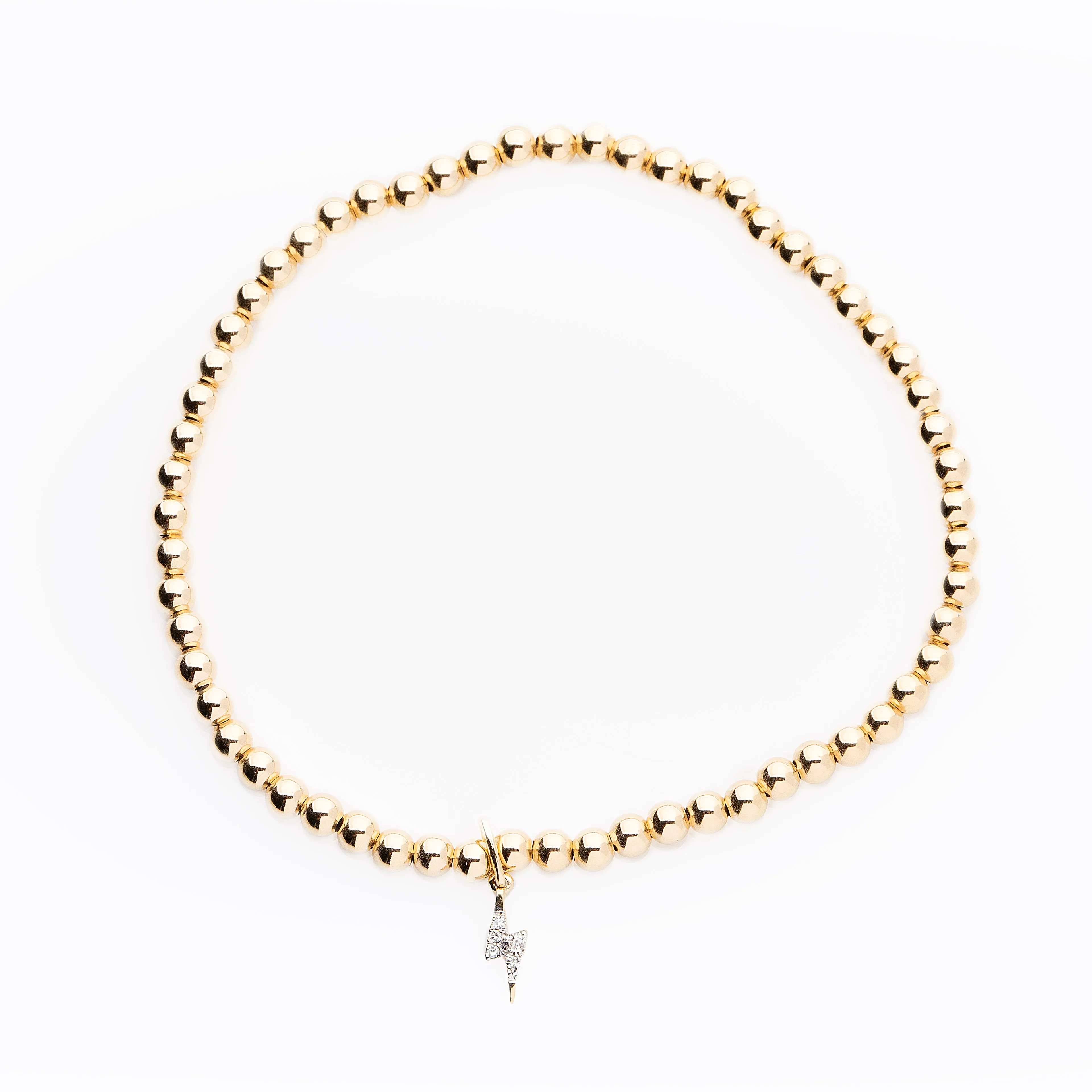 Diamond Lightning Bolt Bracelet in Yellow Gold