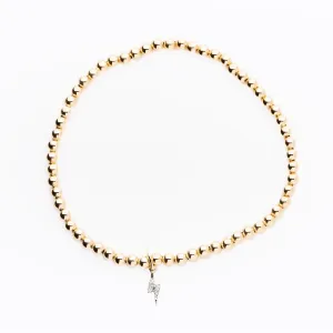 Diamond Lightning Bolt Bracelet in Yellow Gold