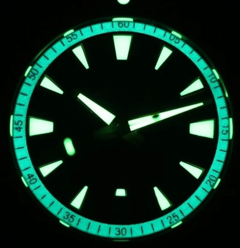 DIFICIANO Barracuda Brushed Blue Bronze Lumed chapter ring 300m Dive Watch 36mm