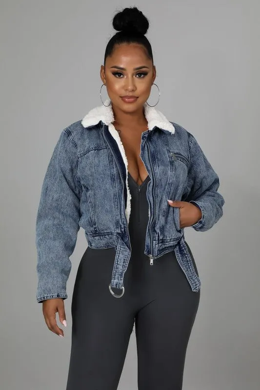 Don't Fur-Get me Denim Coat