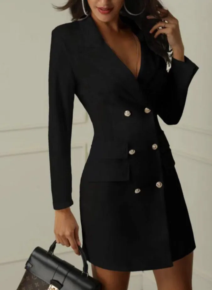 Double-breasted Slim Slimming Windbreaker Jacket