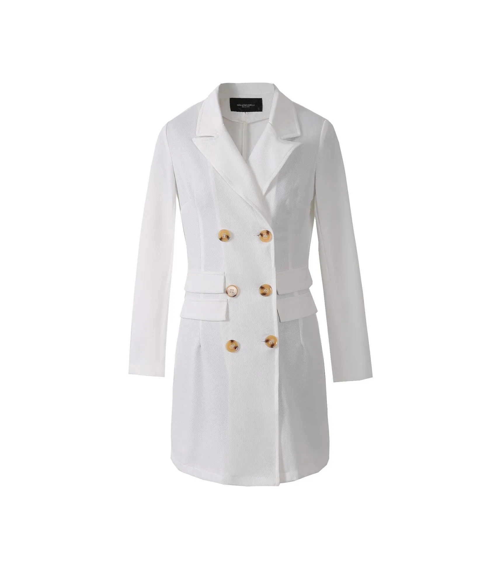 Double-breasted Slim Slimming Windbreaker Jacket