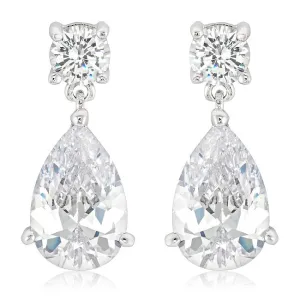 Elegant Cubic Zirconia Drop Earrings