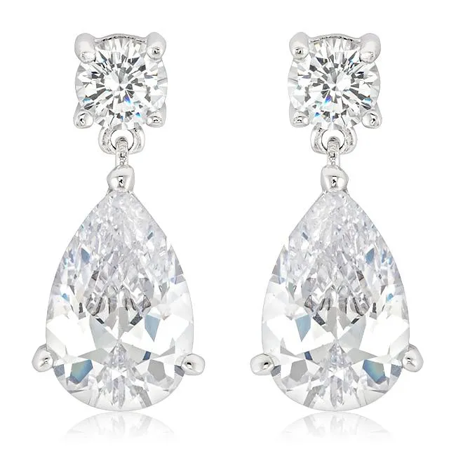 Elegant Cubic Zirconia Drop Earrings