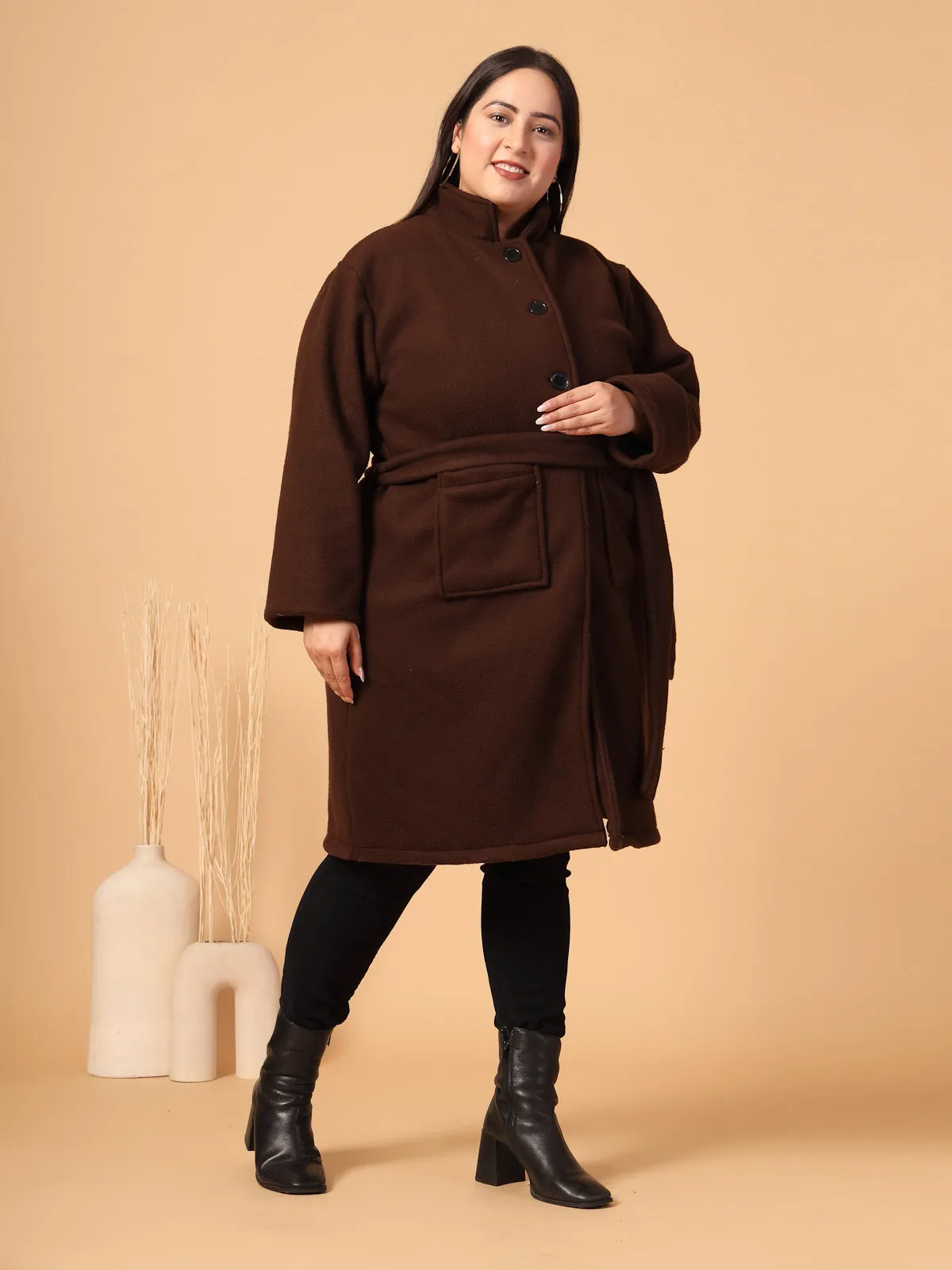 Elegant Lapel Collar Overcoat