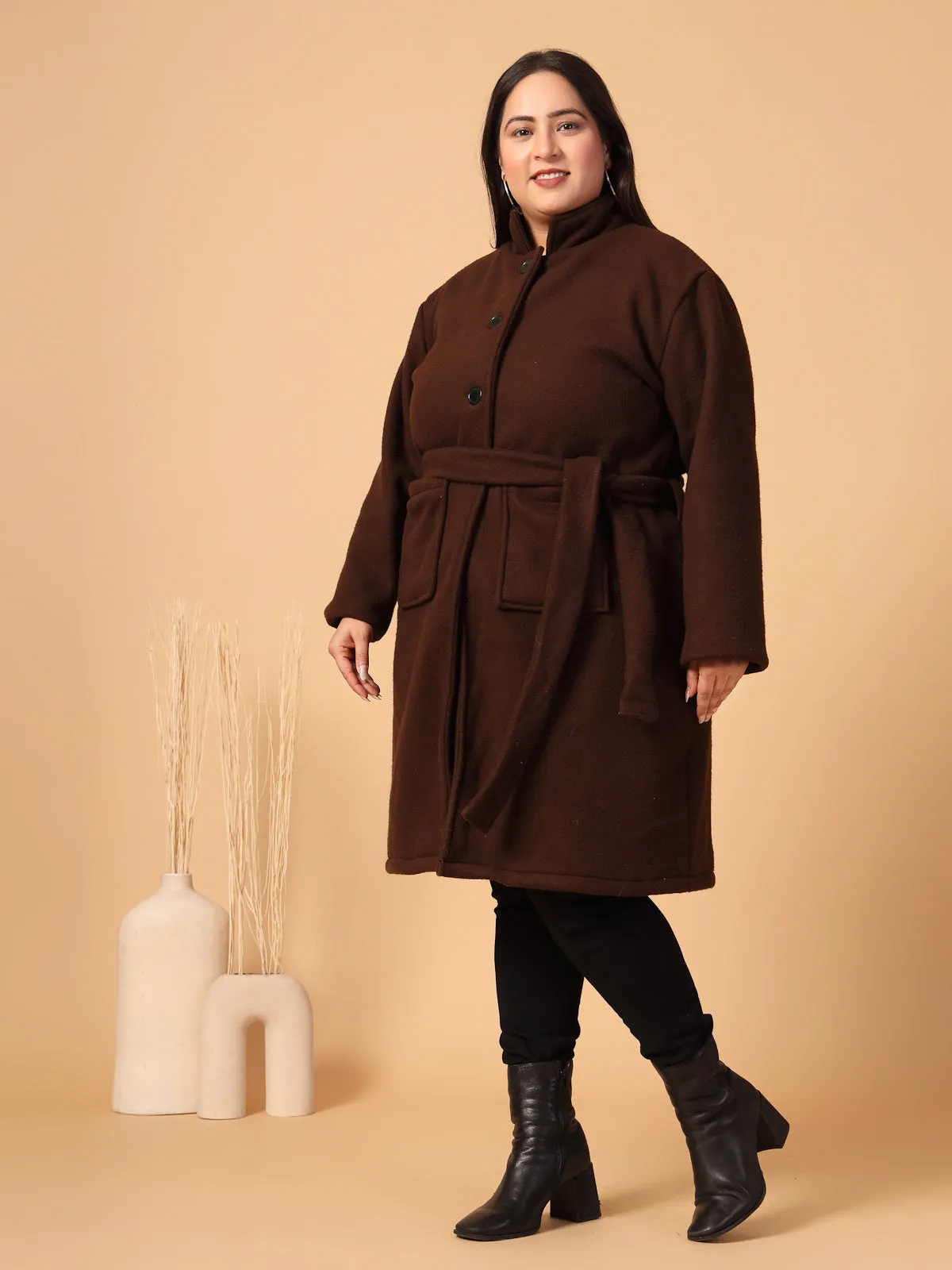 Elegant Lapel Collar Overcoat