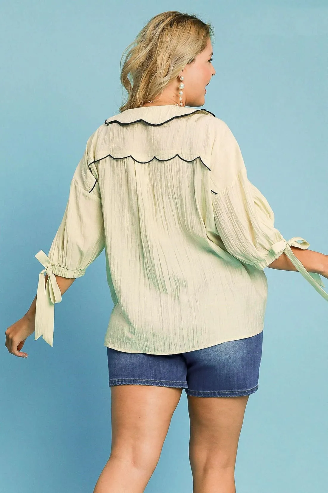 Embroidered Detail Button Down Shirt