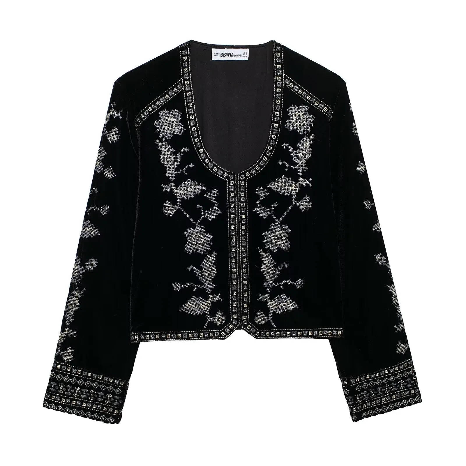 Embroidered Velvet Jacket