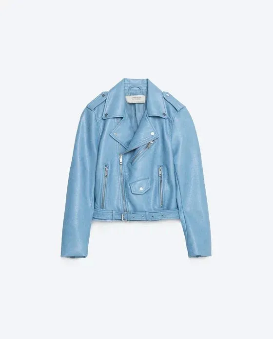 Europen style bomber orange leather jacket women shorts women Sashes jaqueta couro casual 4 color leather jackets
