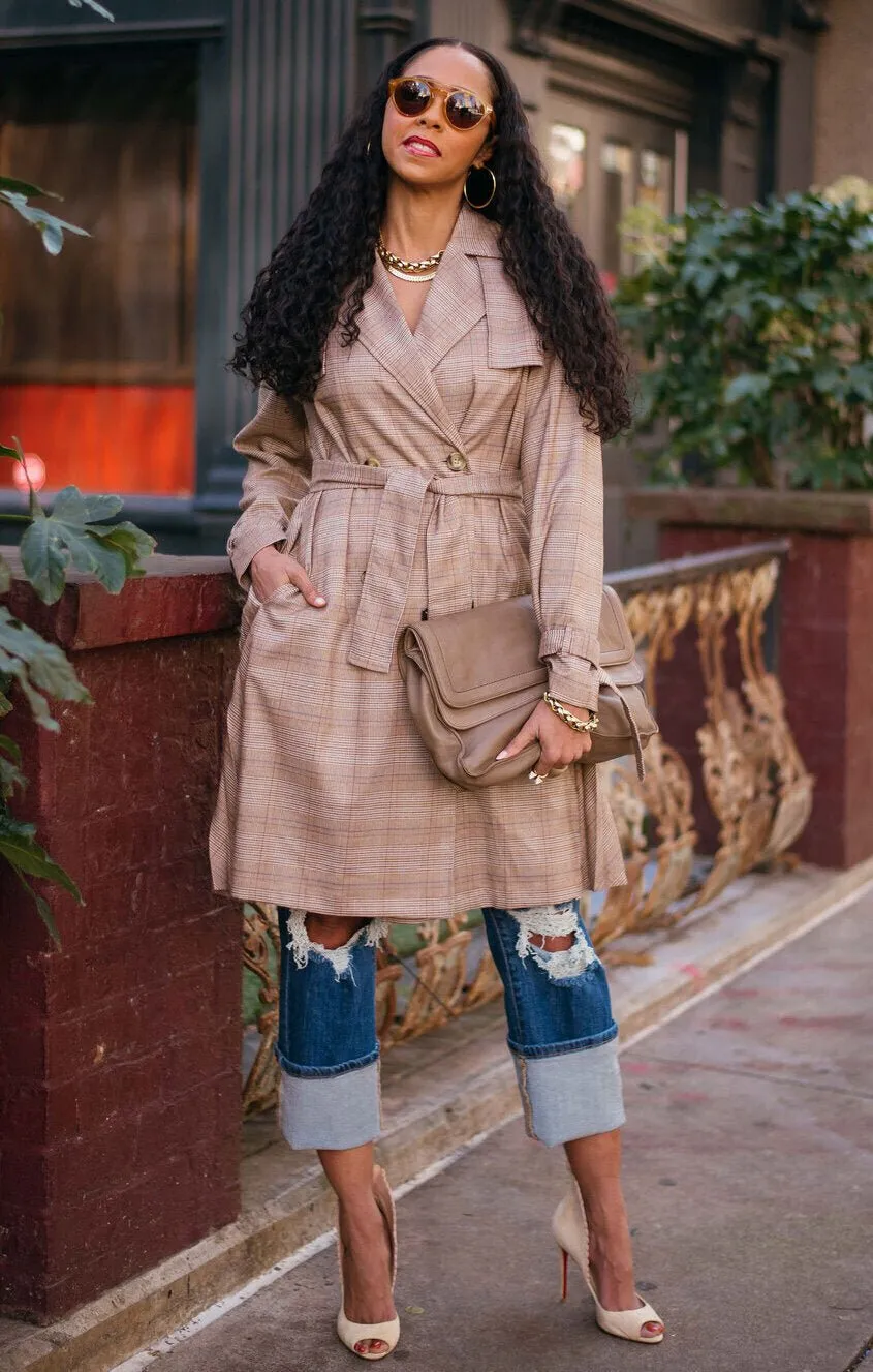 Eye-Spy Double Breasted Trench Coat