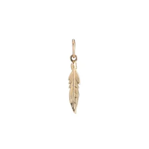 Feather Pendant - Gold