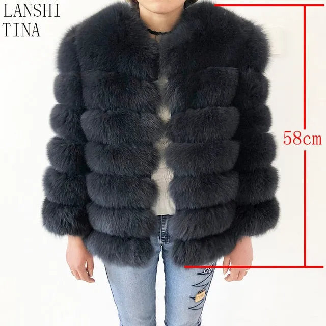 Female coat real fox fur vest Natural fox fur waistcoat warm winter coat Natural fur coat pretty real fur coats jacket