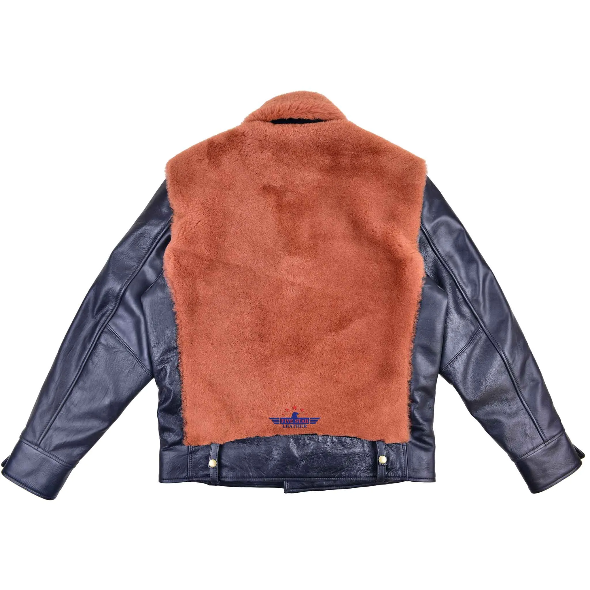 FiveStar Leather SpeedKing Cycle Champ Grizzly Style Jacket Horse Hide Seal Brown