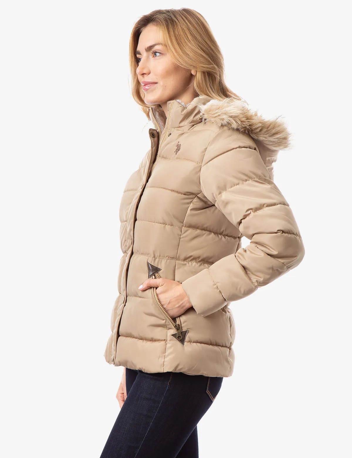 FUR HOODED JACKET