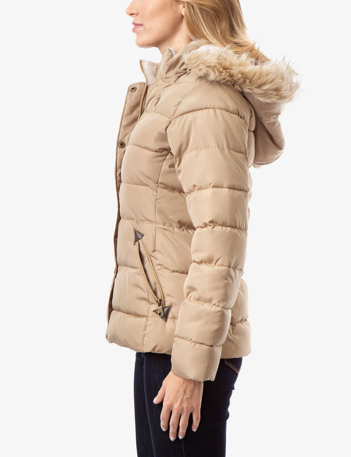 FUR HOODED JACKET