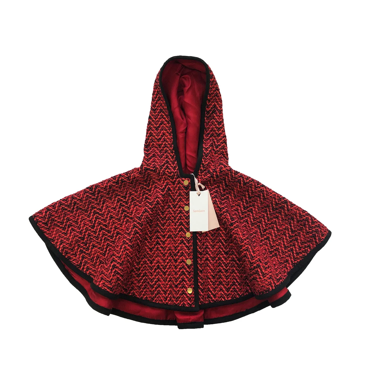 Girls Sameera Cape Jacket - Red