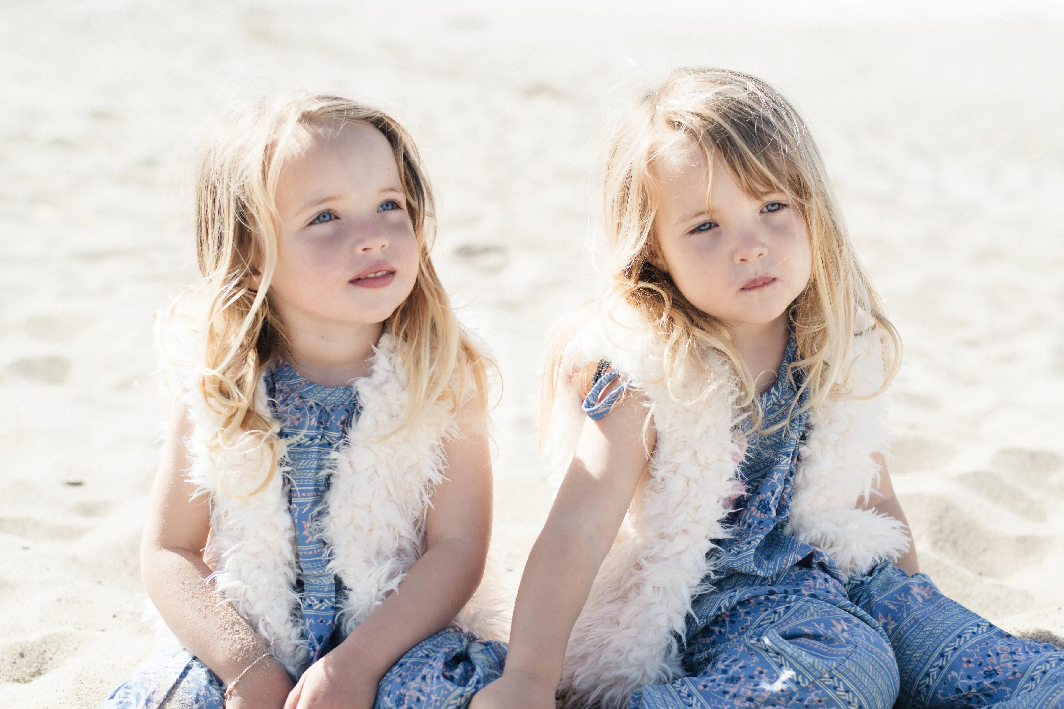 Girls White Faux Fur Vest | Pink China Bird