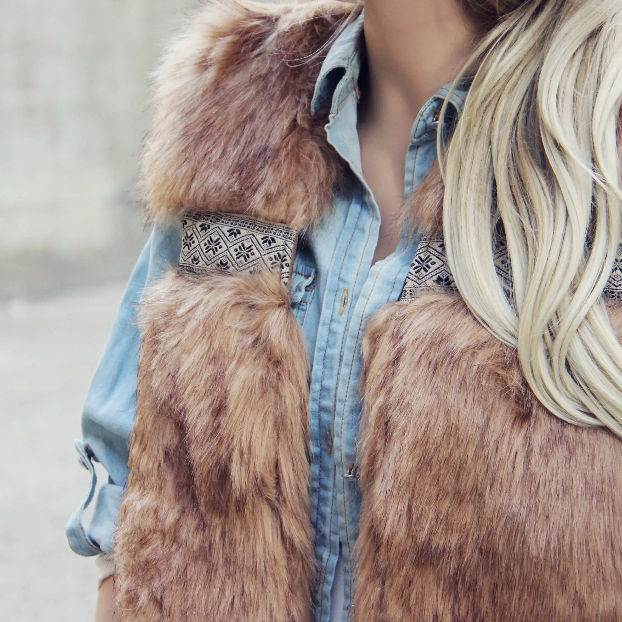 Gypsy Pine Faux Fur Vest