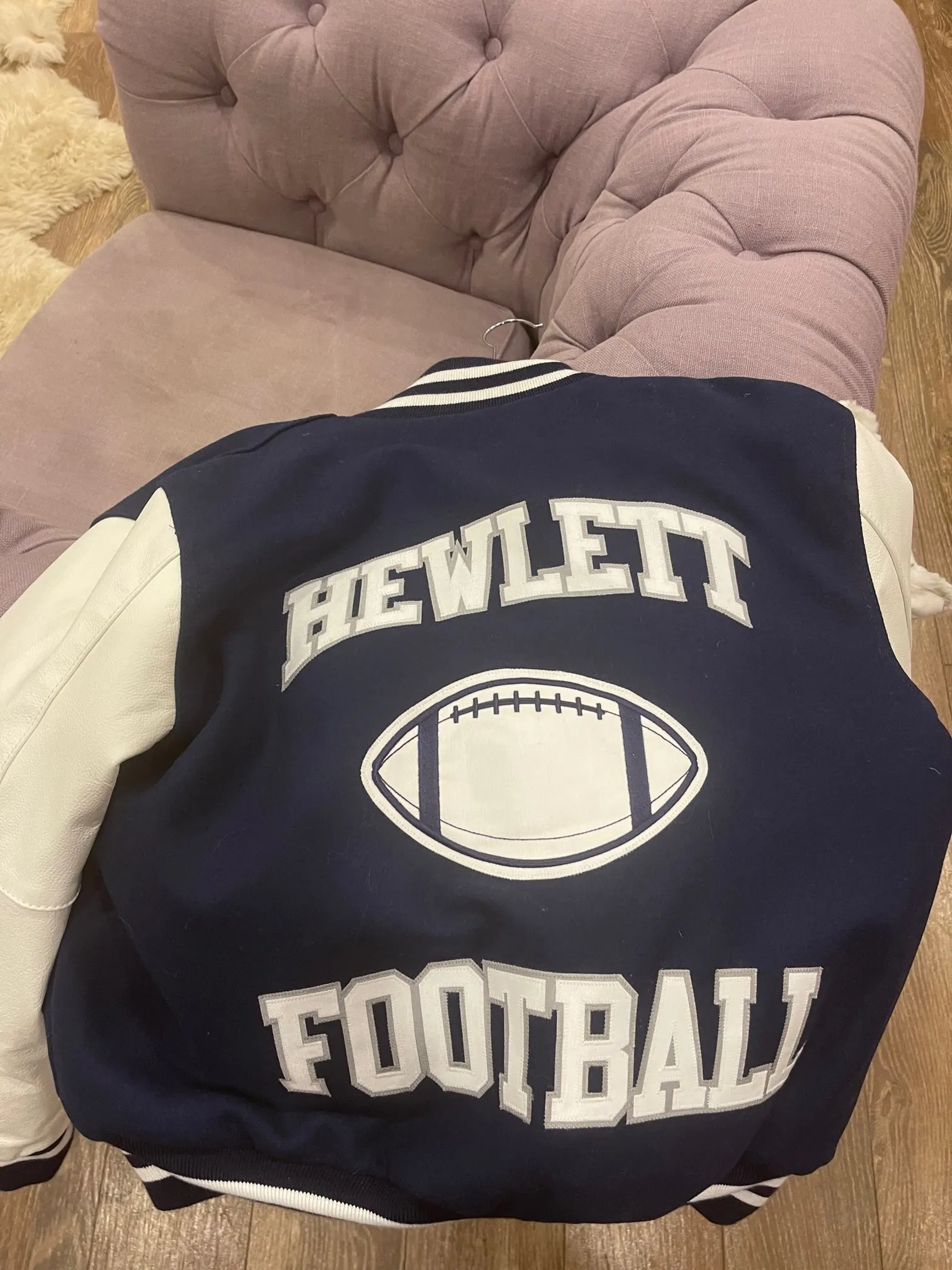 HEWLETT VARSITY FOOTBALL LETTERMAN JACKETS W/ NAME ON FRONT