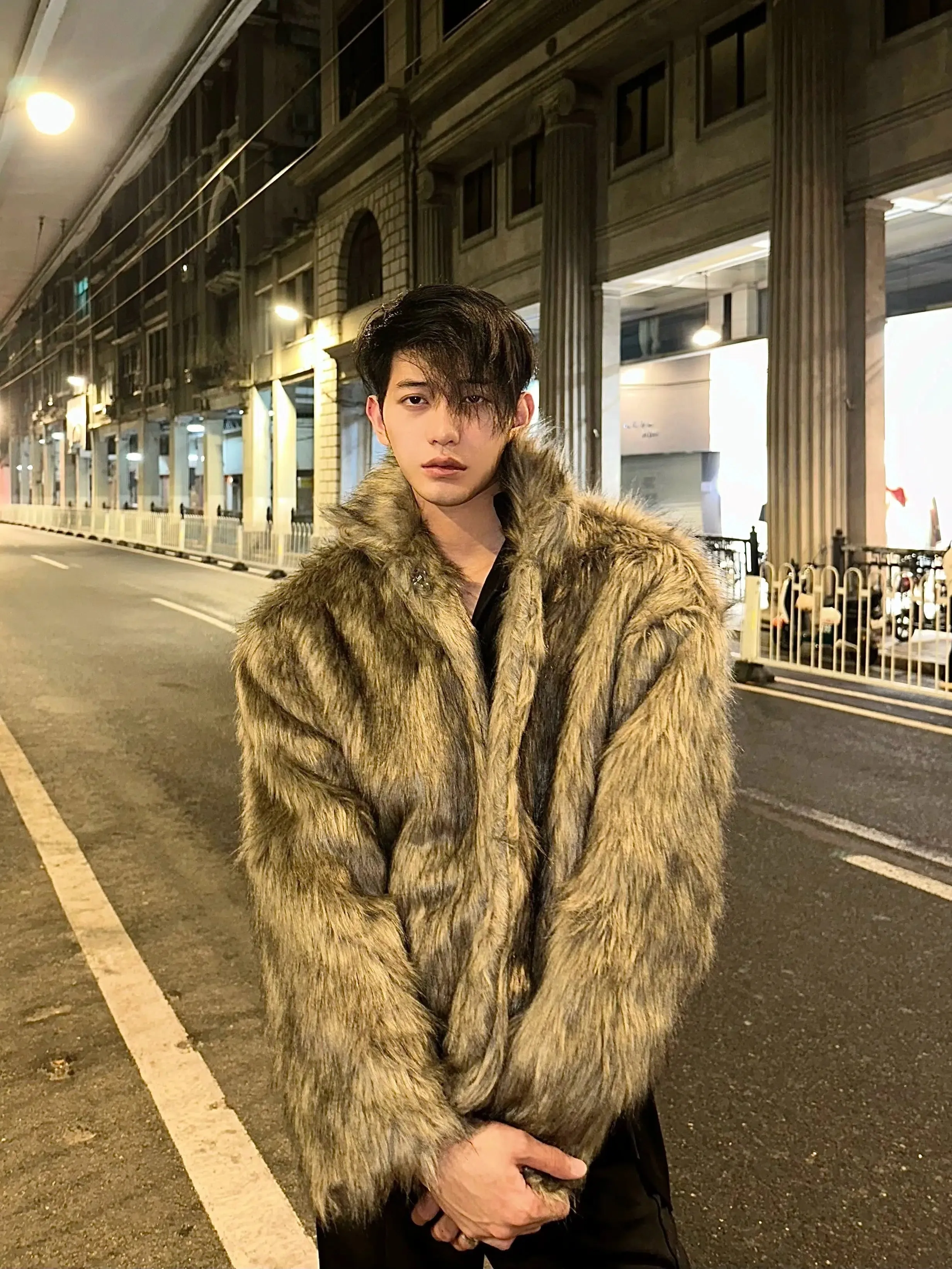 High-end Lapel Fur Coat