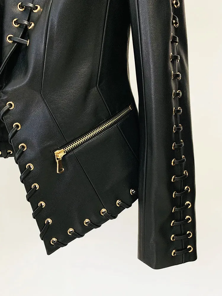 High Quality Leather Blazer
