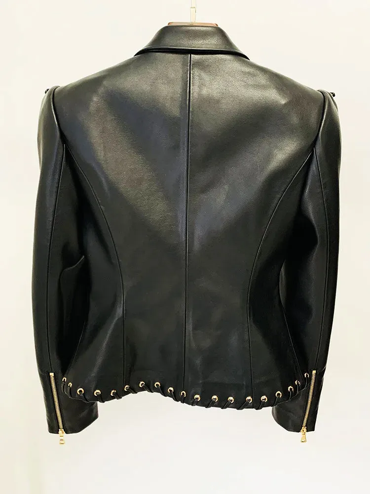 High Quality Leather Blazer