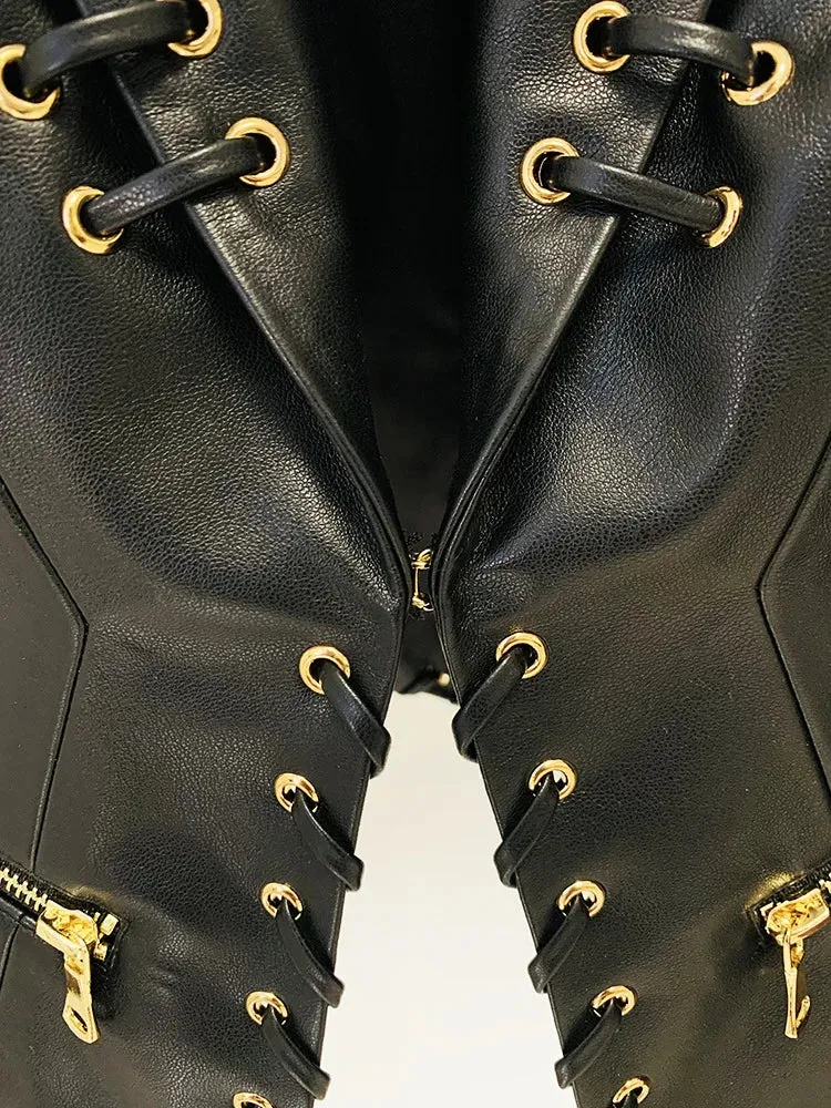 High Quality Leather Blazer