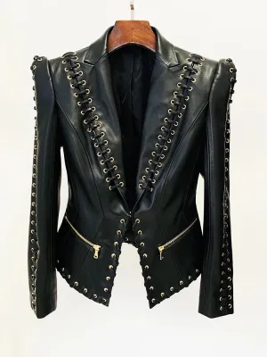 High Quality Leather Blazer