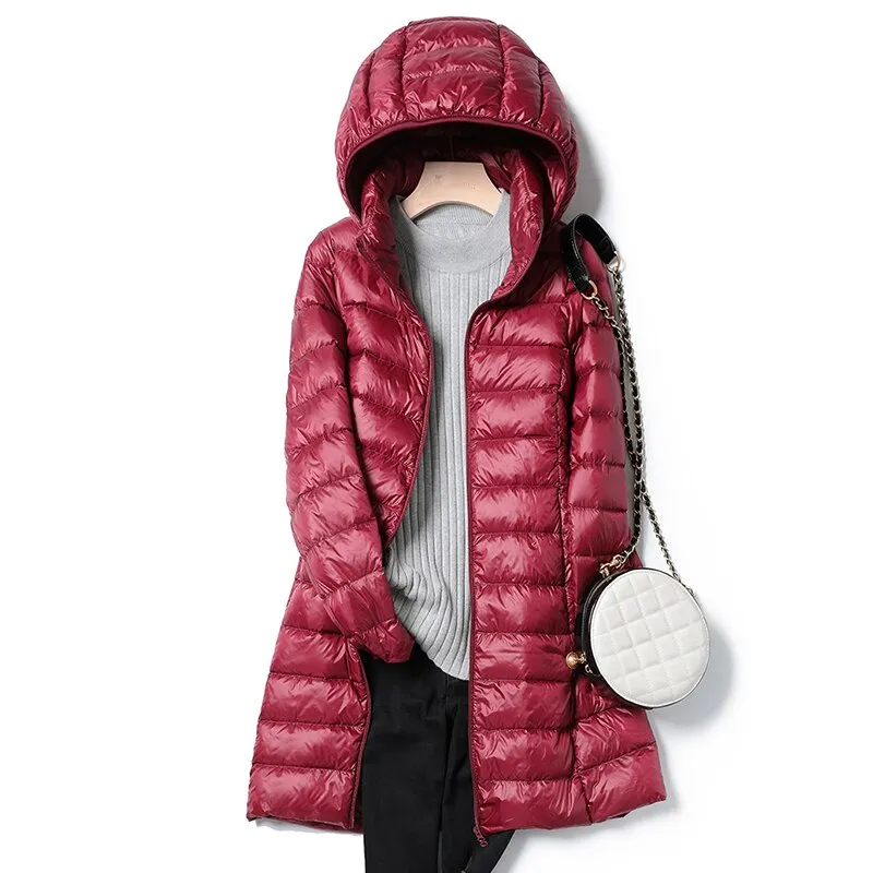 Hooded Padded Puffer Down Coat