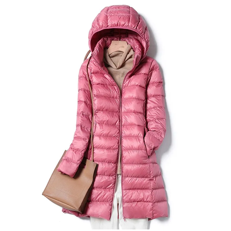 Hooded Padded Puffer Down Coat