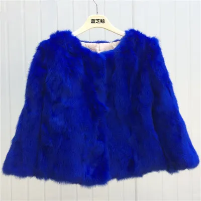 Hot Women Real Rabbit Fur Coat Natural Rex Rabbit Fur Coat O-Neck Fashion Slim Thin Rabbit Fur Coat Full Pelt Genuine Fur Jacket