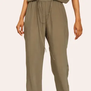 HUMANOID Harjo Mud Regular Fit Elasticized Waistband Trousers