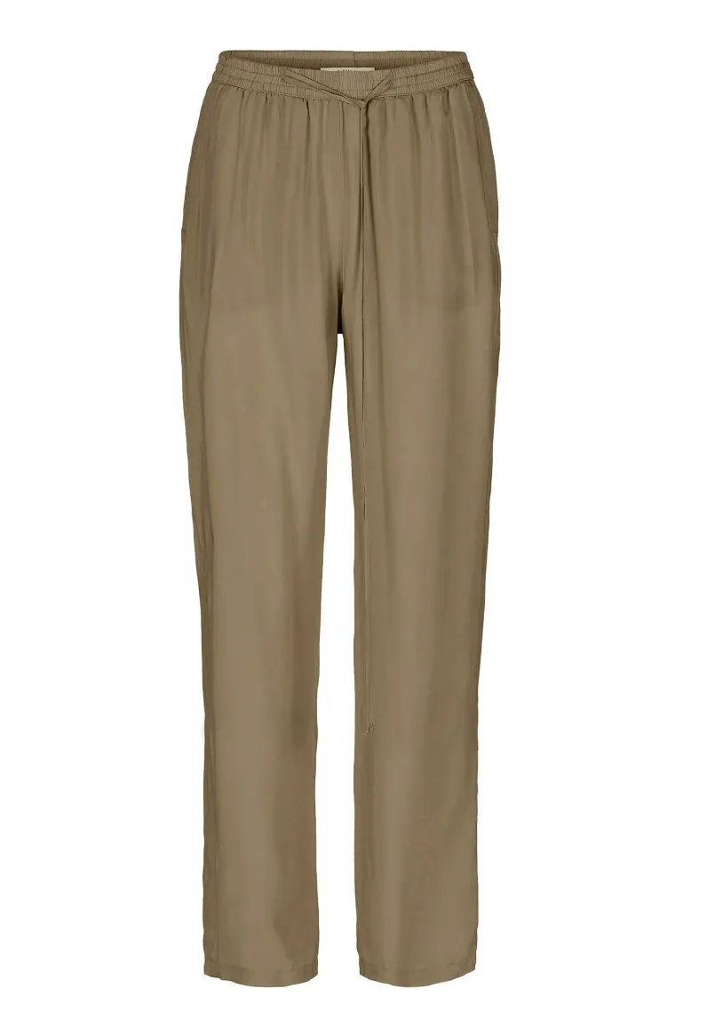 HUMANOID Harjo Mud Regular Fit Elasticized Waistband Trousers