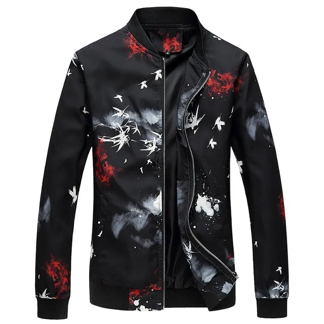 I Stay Fly Men's Spring Floral Print Jacket
