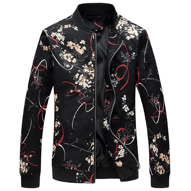 I Stay Fly Men's Spring Floral Print Jacket