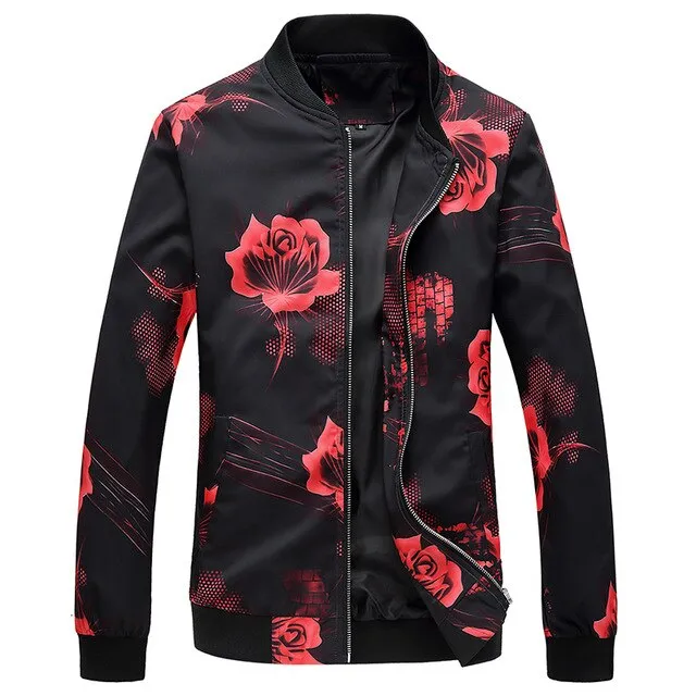 I Stay Fly Men's Spring Floral Print Jacket