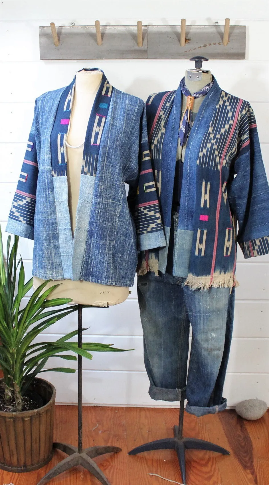 Indigo Ikat Haori Jacket