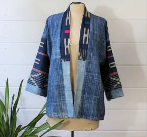 Indigo Ikat Haori Jacket