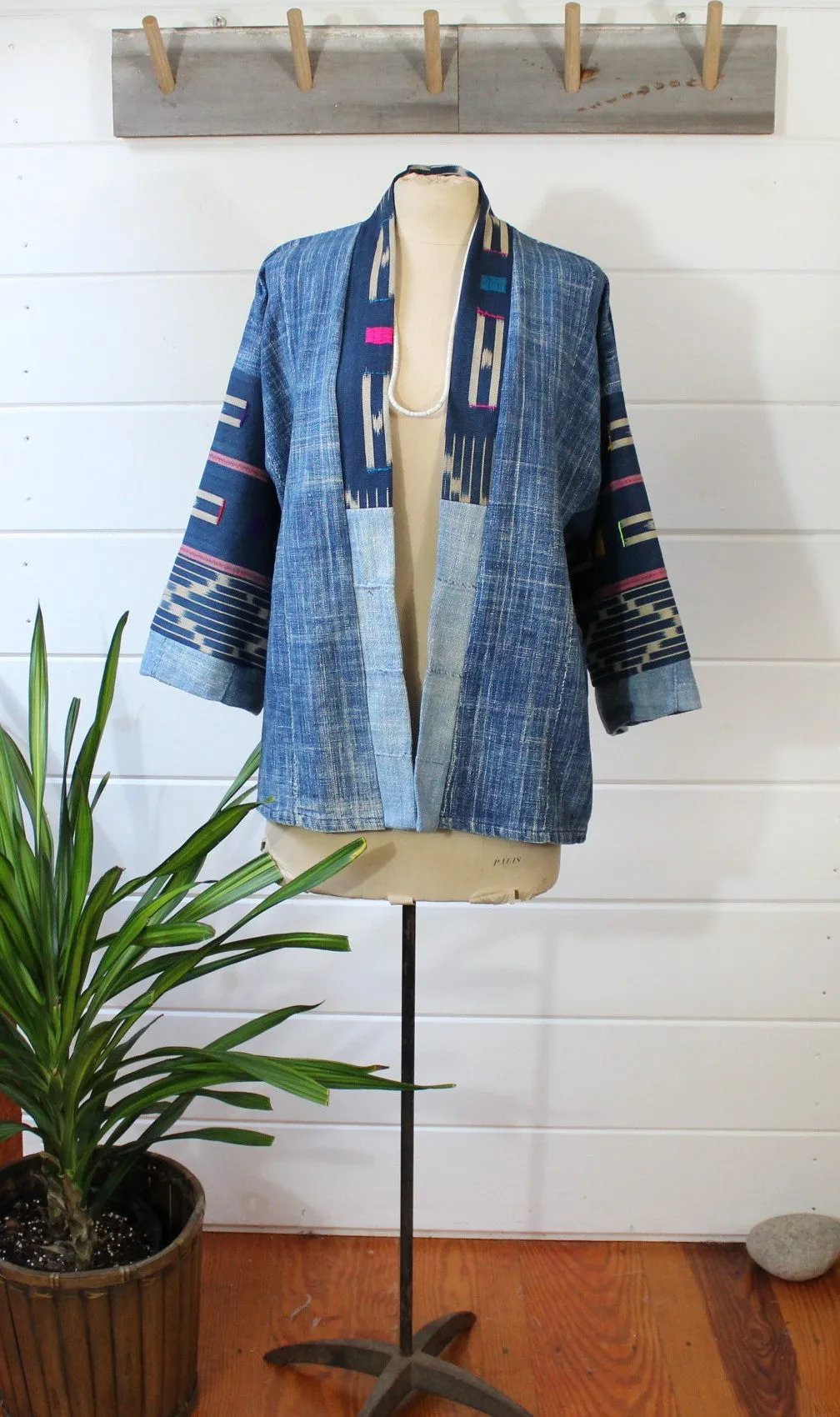 Indigo Ikat Haori Jacket