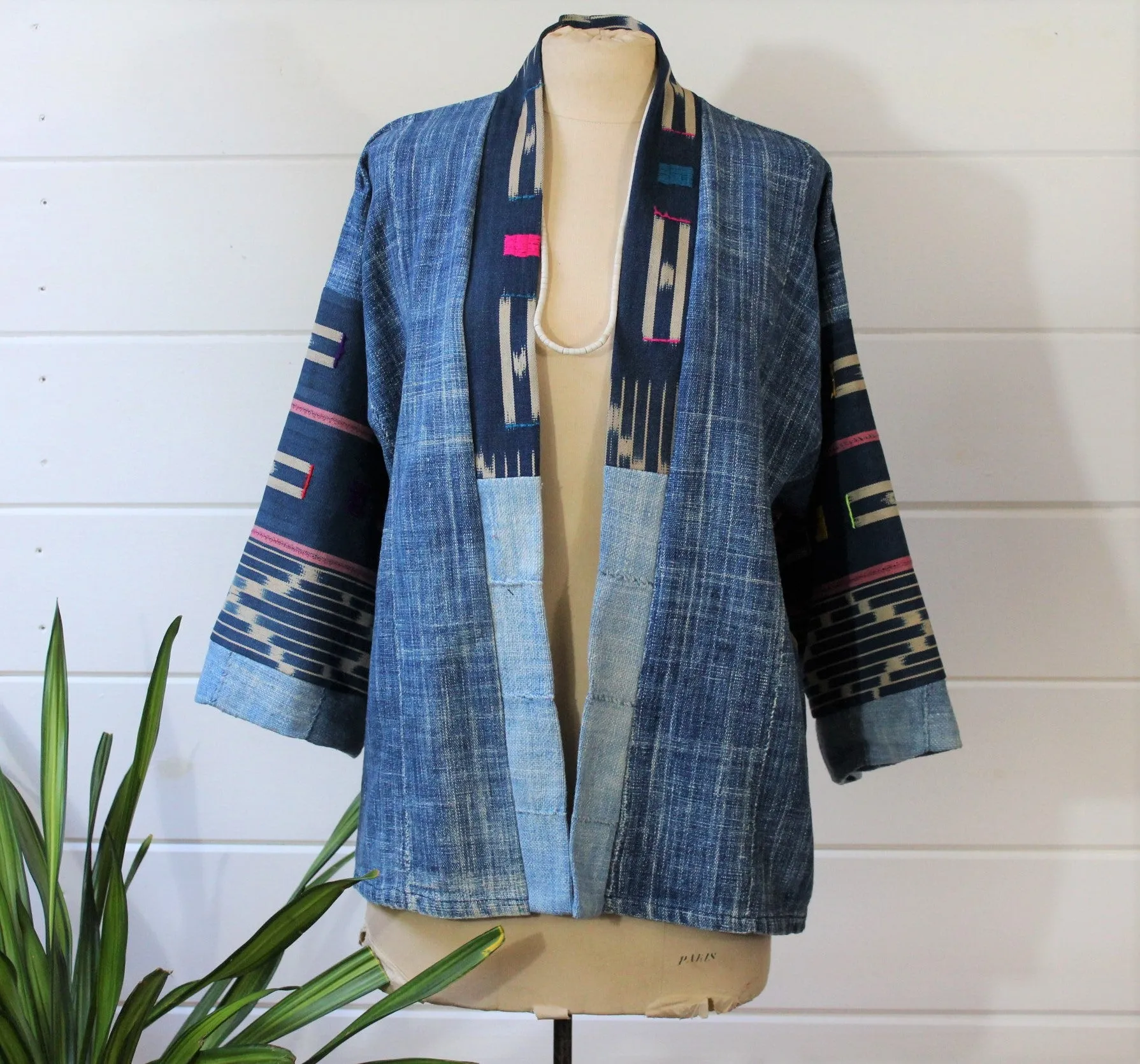 Indigo Ikat Haori Jacket