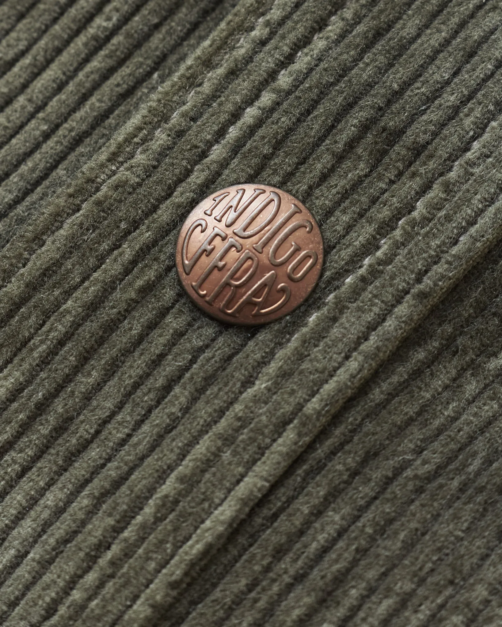 Indigofera Fargo Trucker 8W Corduroy Jacket Green