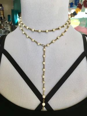 Ivory Choker & Lariat Set