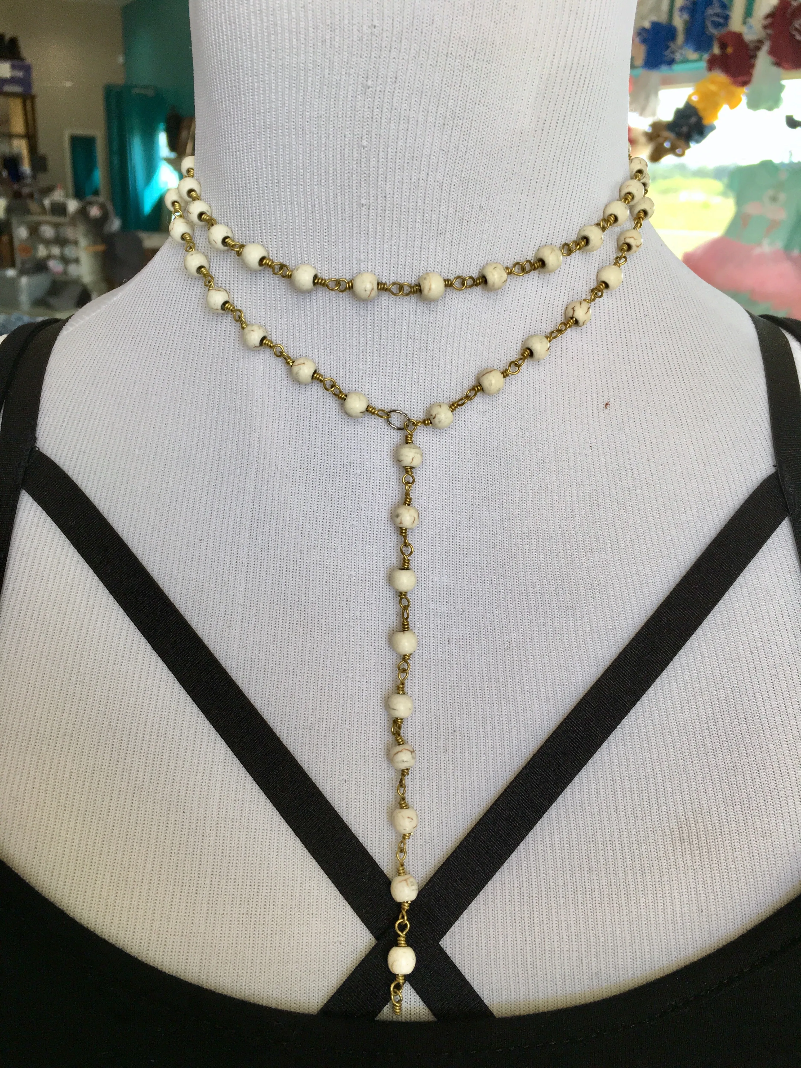 Ivory Choker & Lariat Set