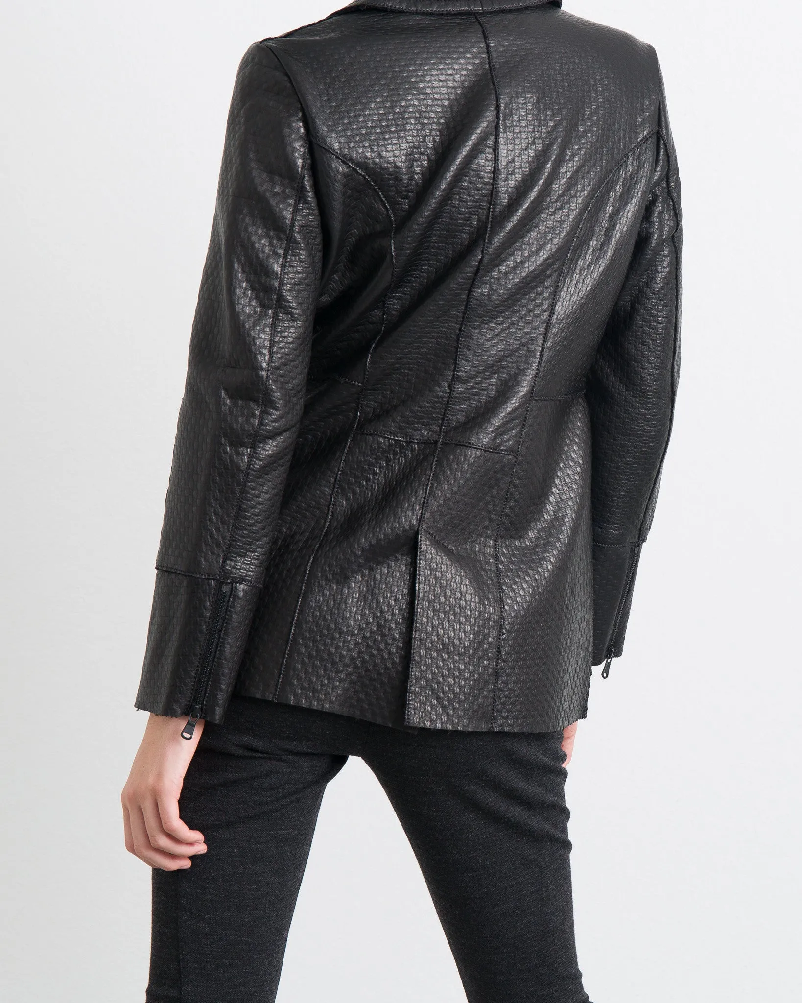 Janet Bonded Leather Coat